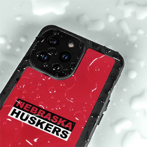 University of Nebraska Red Huskers iPhone 15 Pro Waterproof Case